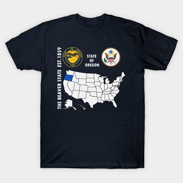 State of Oregon T-Shirt by NTFGP